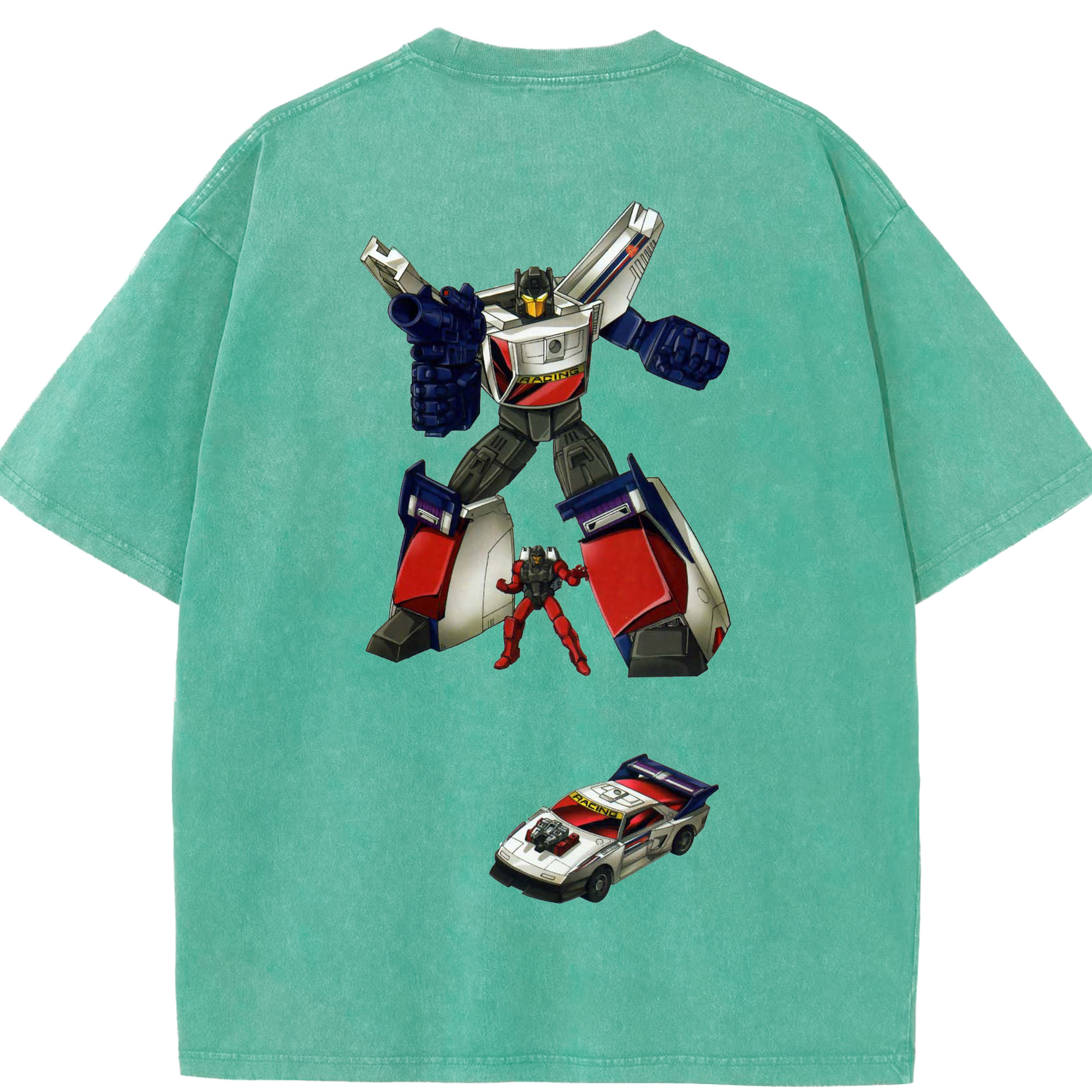 （画像用）  綿100% ヴィンテージ風 半袖Tシャツ（背面プリント）